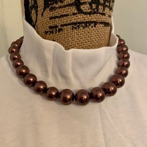 Bronze Metalic-look Beaded Necklace
